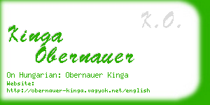 kinga obernauer business card